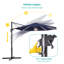Parasol en porte-à-faux éclairé avec manivelle 132 po Agace inclus-1044619459