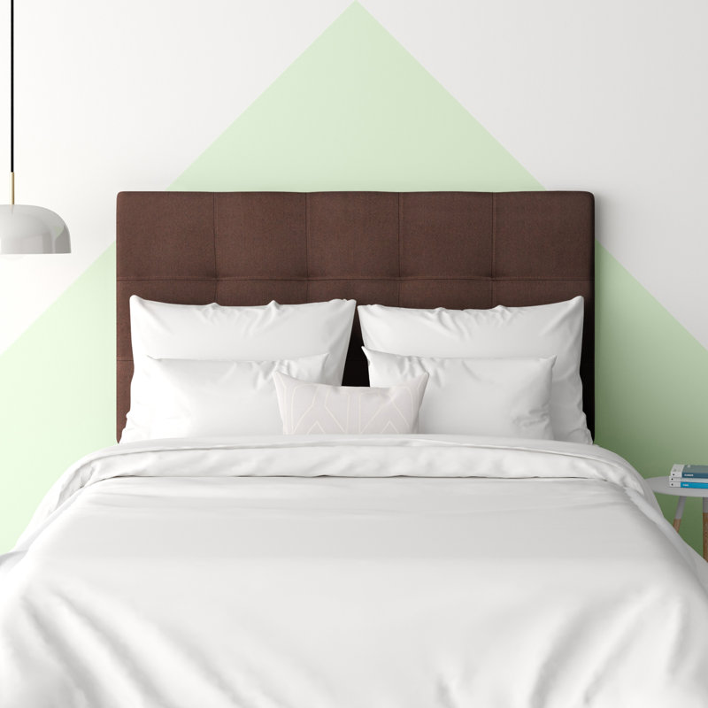 Ciriaca Quilted Tufted Upholstered Headboard, Dark Brown, Twin
