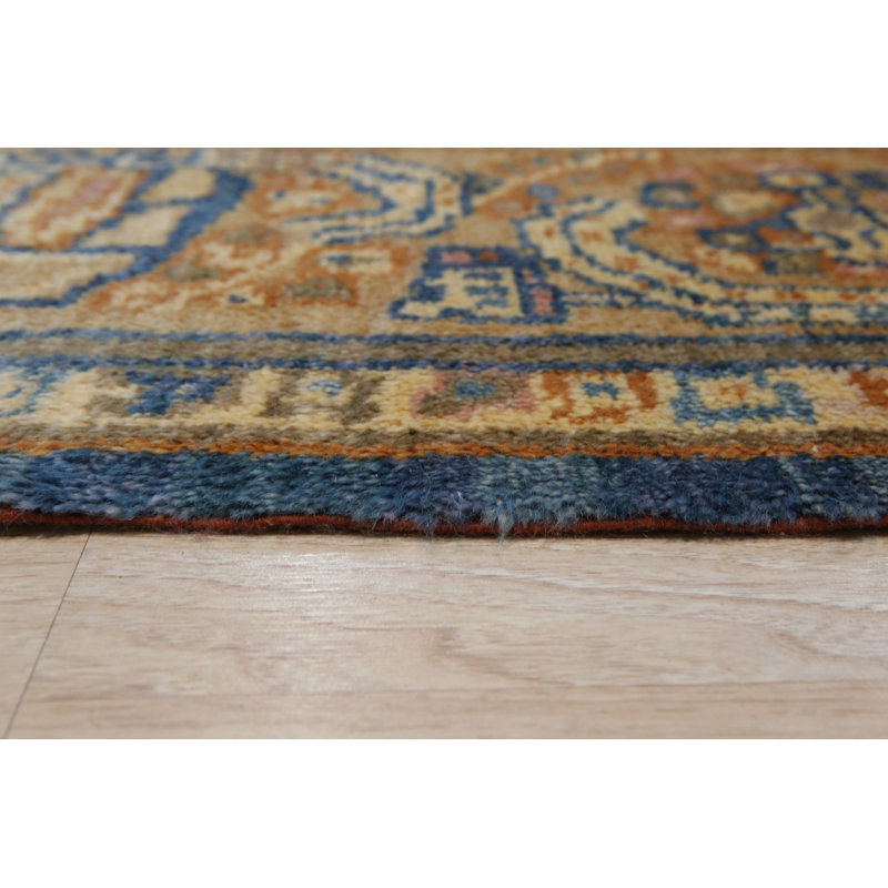 Traditional Blue Hand Knotted Rug, Rectangle 8' x 10'