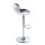 Tabouret réglable vintage en aluminium et brun avec pivot