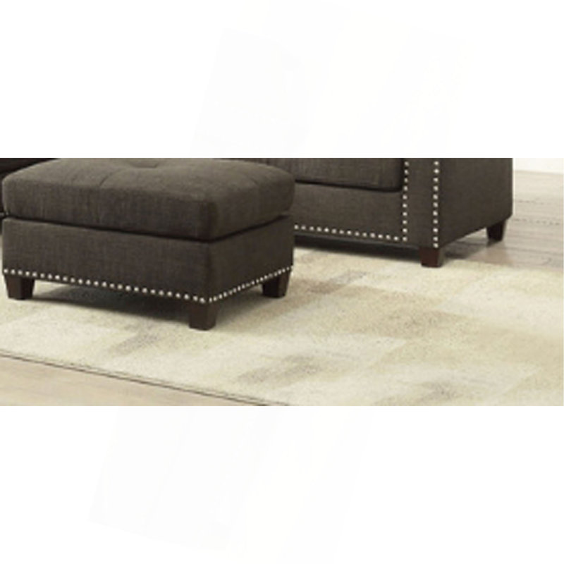 Repose-pieds gris taupe chaud （OTTOMAN SEULEMENT)