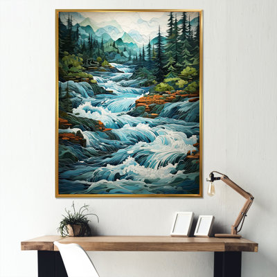«River River Landscape», reproduction d'art sur toile - River Reverie I