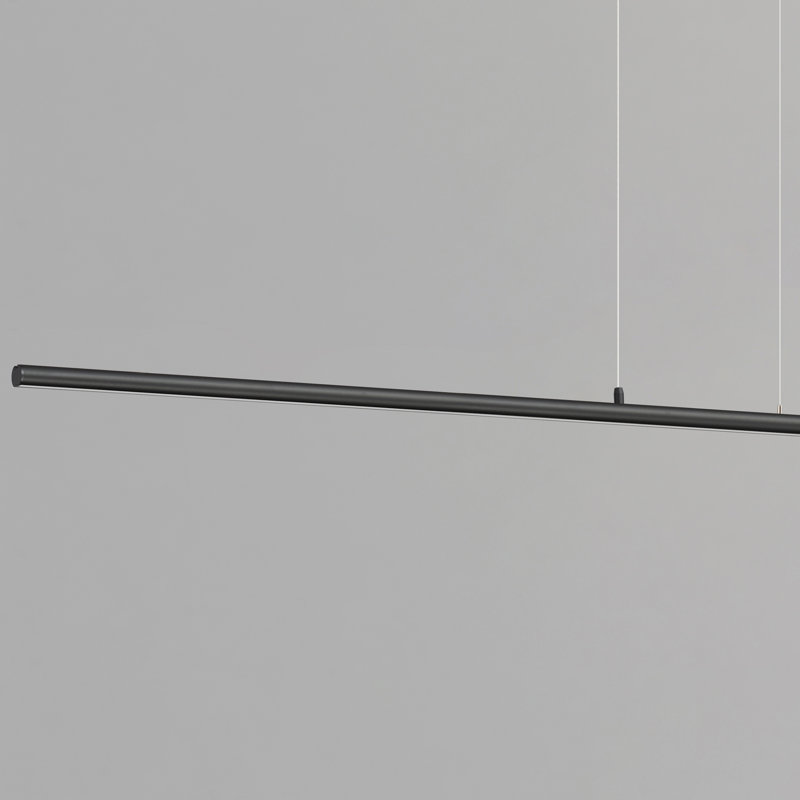 1 - Light LED Unique/Statement Pendant, Black