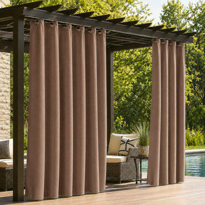 Rideaux occultants et imperméables 1 panneau pour patio / pergola / porche