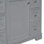 Meuble-lavabo 36 po sans lavabo, base d'armoire seulement, une armoire et six tiroirs, gris-225555492