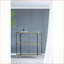 Table basse moderne à miroir en or noir, console en métal à 3 niveaux avec tablettes, 48,8 x 16,5 x 50 po