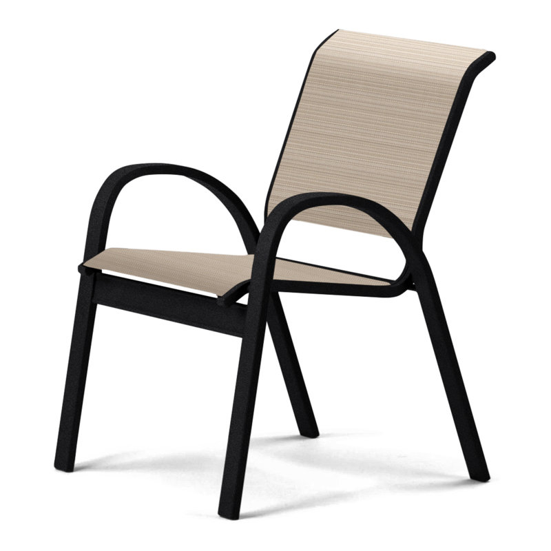 Aruba 1 Outdoor Dining Armchair, Textured Black, Newport