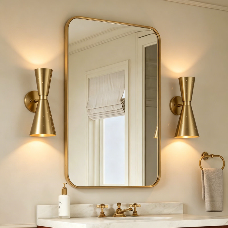 Tonino Armed Sconce, Brass, Brass