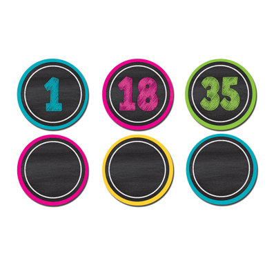 Chalkboard Bright Number Magnetic Accent