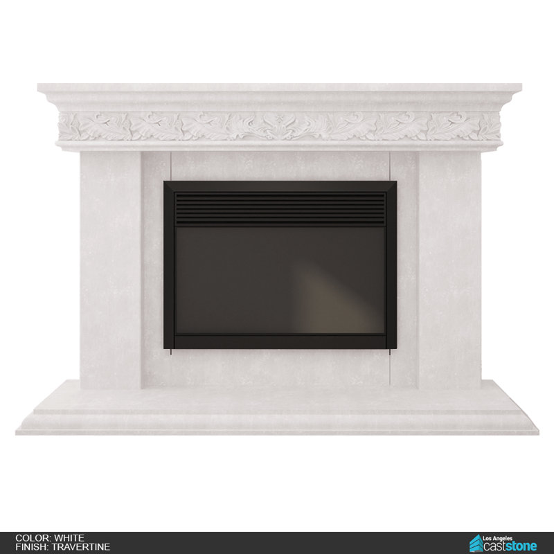 Bonaparte Fireplace Surround, Travertine White