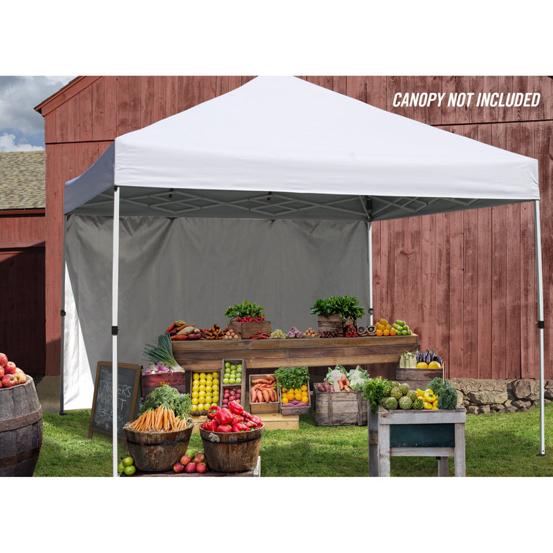 White Polyester Hook-and-Loop Canopy Side Wall Panel