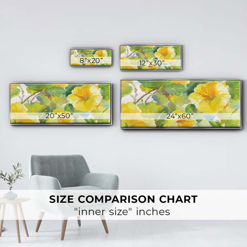 Citrus Hibiscus II- Framed Canvas