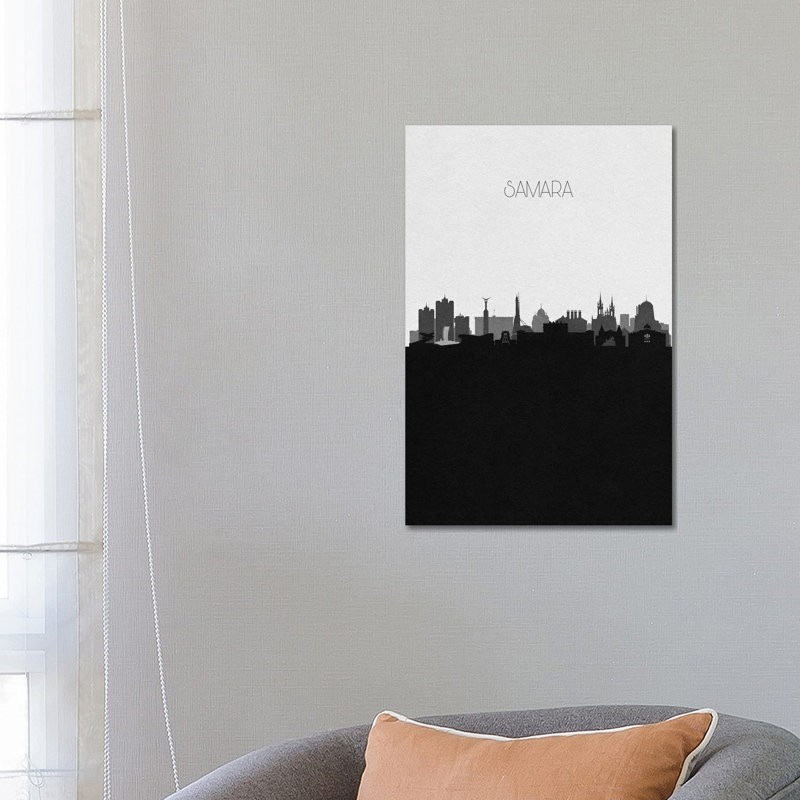 Samara, Russia City Skyline by Ayse Deniz Akerman - Wrapped Canvas Print, 66.04 cm H x 45.72 cm W x 3.175 cm D