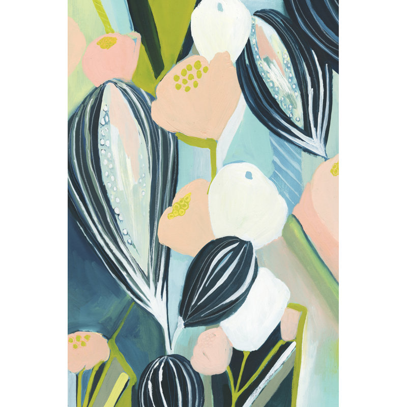 «Glow Garden I» par Grace Popp - peinture sur toile tendue, H 18 po x l 12 po