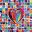 « hearts of a different color ii », reproduction d’impression sur toile tendue-27889541