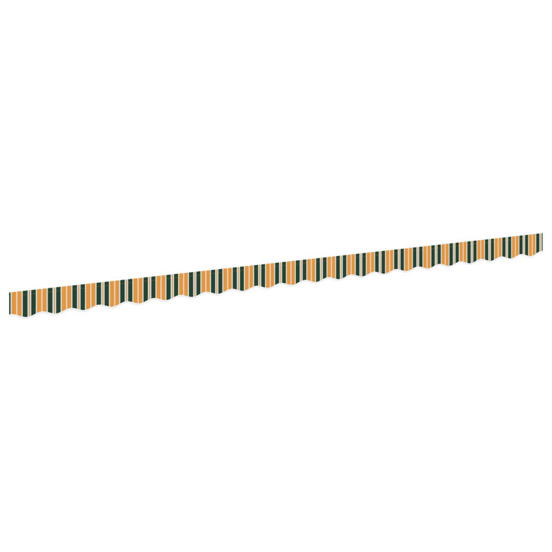 Breakwater Bay 20cm D Retractable Patio Awning, Green/Yellow Striped, 480 cm W x 20 cm D