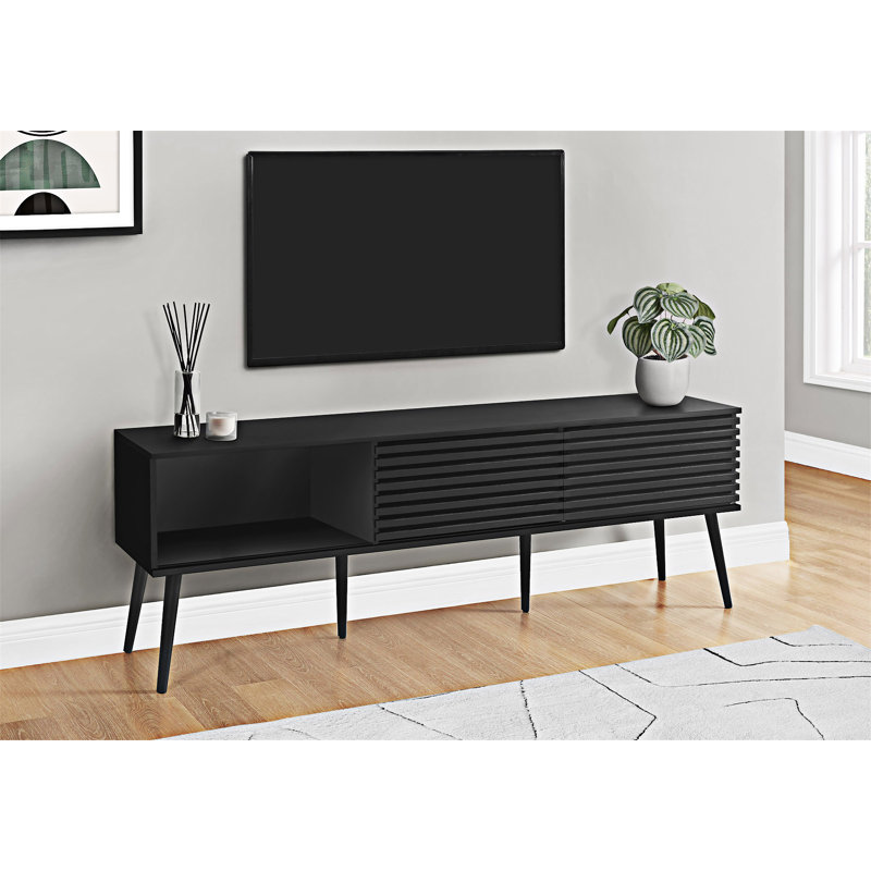 Tv Stand Media Entertainment Center With Storage, Black