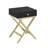 1 Drawer Accent Table With Black Top And Brass Finish Metal Trestle Base In & Brass, Rectangular-1319033938-1319033934