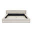 Structure de lit tapissier grand format avec tissu épais, lit plateforme grand format en chenille avec tête de lit et structure solide-1892400969