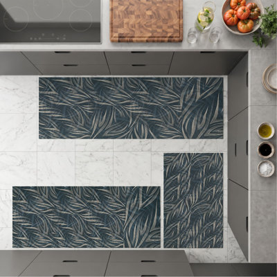 Palm Leaf Non-Slip Washable Kitchen Mats