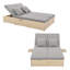 Chaise longue d'extérieur en osier 2 places-2043774986