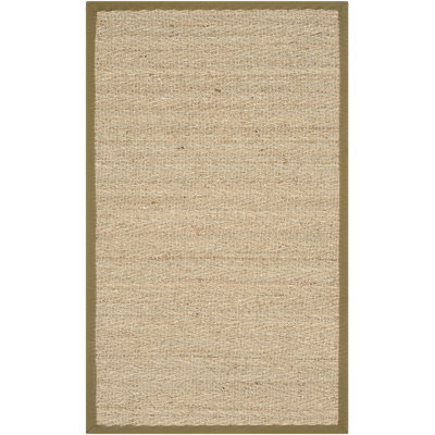 Tapis naturel / olive en lattes de bambou / olive