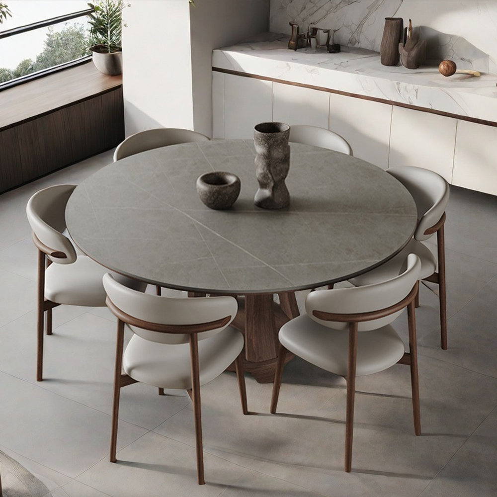 ZKuylo Italian style high-end round dining table sets | Wayfair