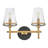 Marten 2-Light Two-Tone Bath Vanity Fixture