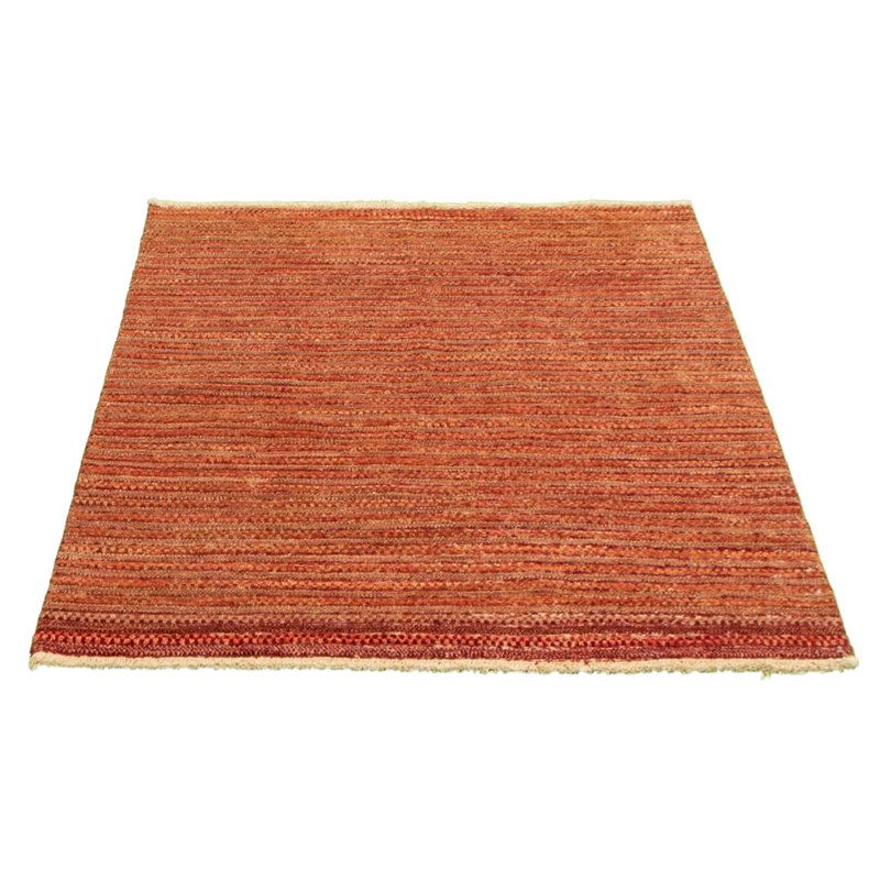 Tapis de la zone en laine rouge/ivoire 4 pi x 4 pi 10 po one-of-kind-noué la 2010 Phi