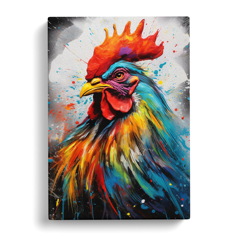 Chicken Gestural - Print, 50cm H x 35cm W x 3cm D