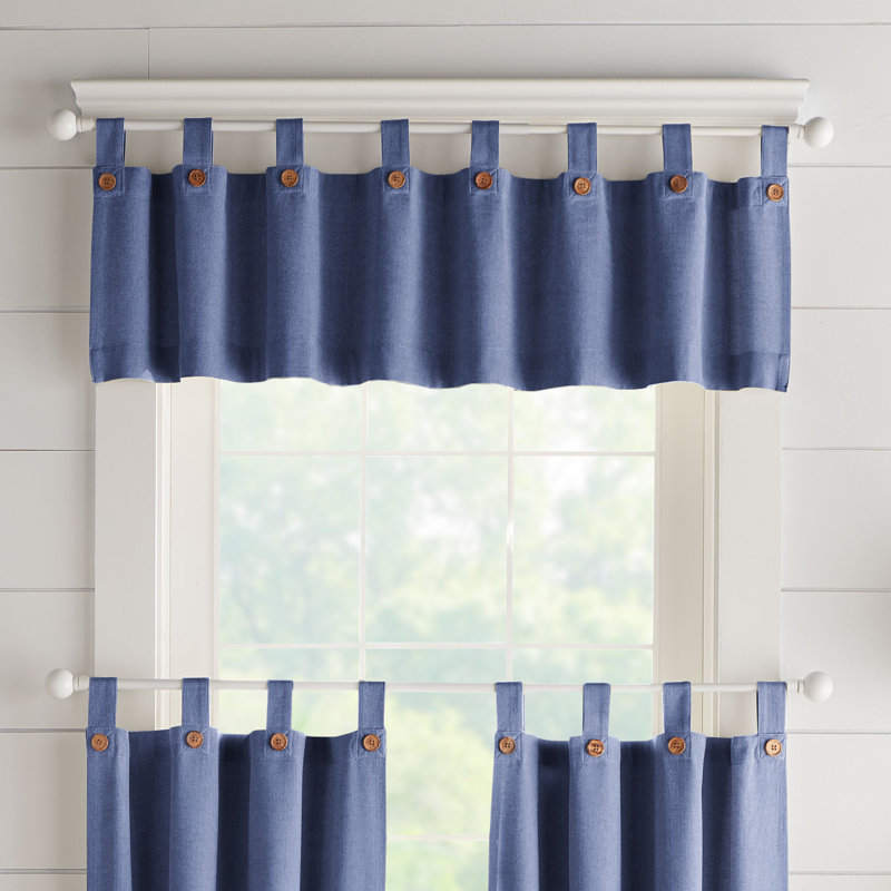 Cantonnière sur mesure 60 po Irmlinde, Bleu