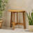 Outdoor Half-Round Folding Acacia Wood Bistro Table, Natural-988312859