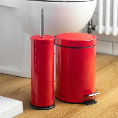 Harbour HousewaresRound Bathroom Bin & Toilet Brush Set - 3L