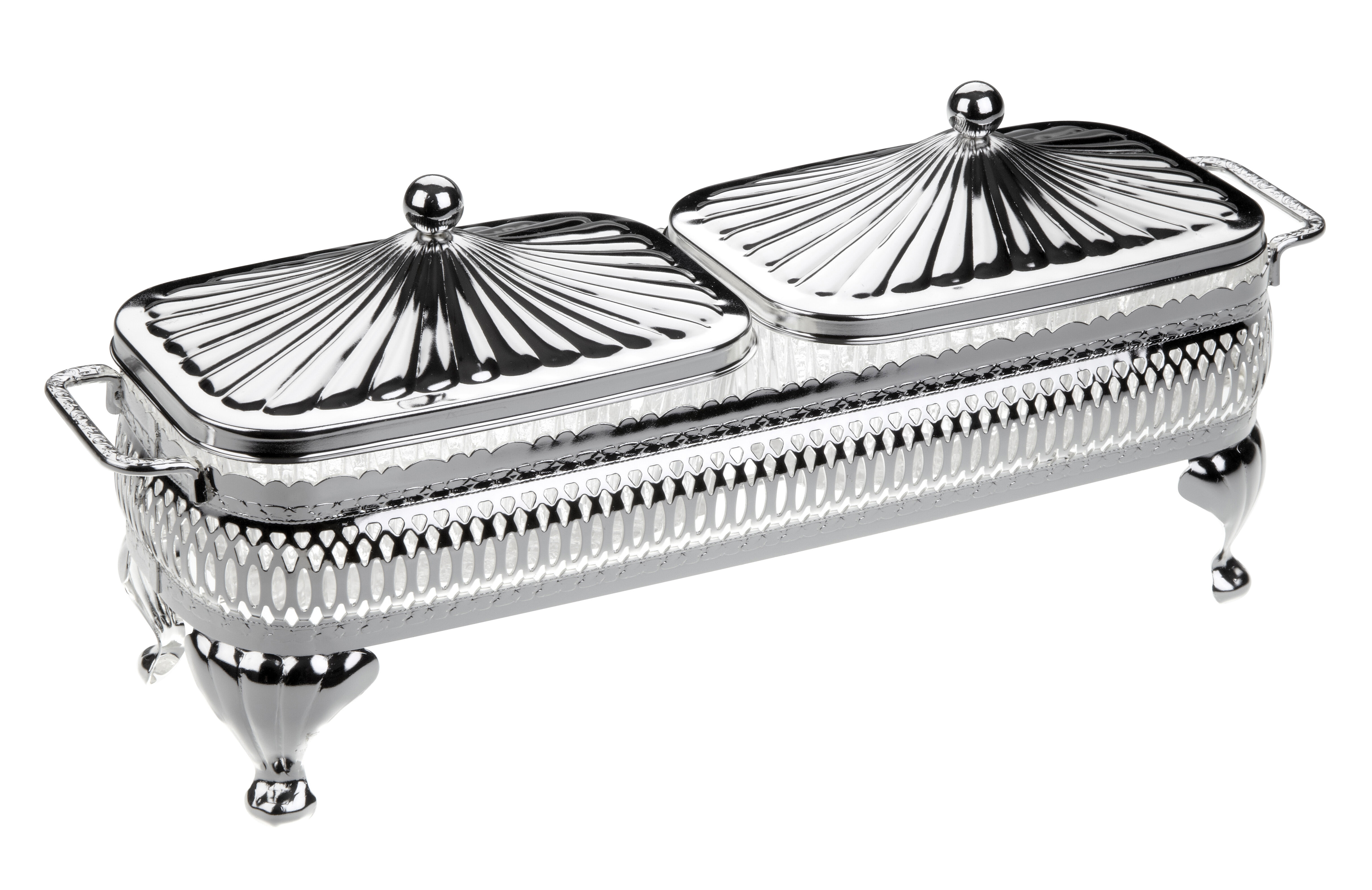 Queen Anne Silver Plated Rectangle Chafing Dish
