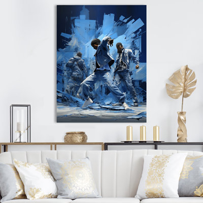 «Black and Blue Break Dance Fusion I», reproduction d'art sur toile