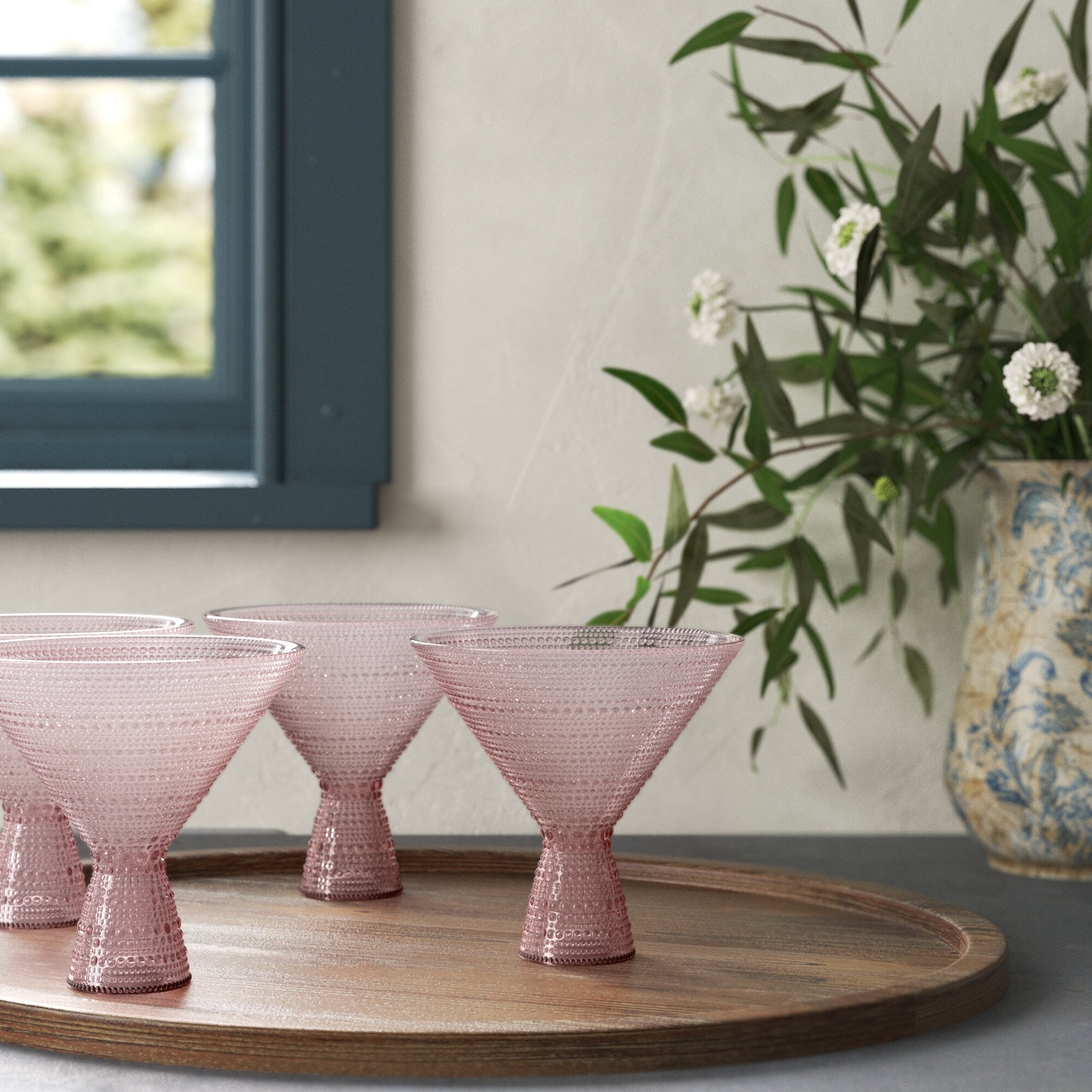 Jupiter Martini Glass, Pink