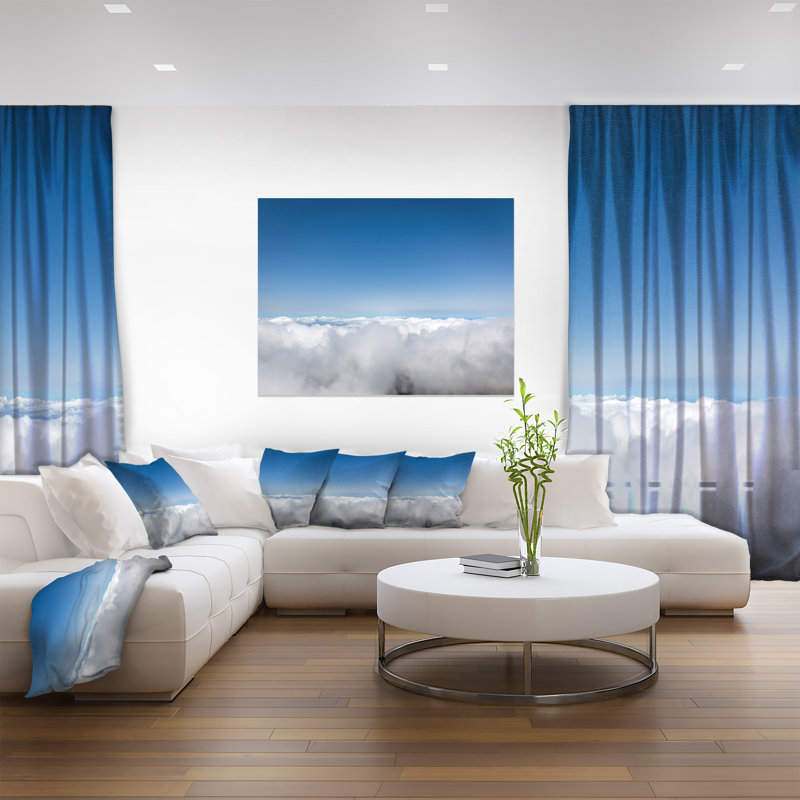 «Vue aérienne du ciel au-dessus des nuages», reproduction de photo sur toile tendue encadrée, H 30 po x l 40 po x P 1 po