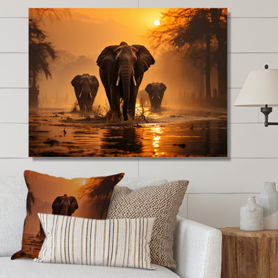 " Glorious Elephant In The Wild At Sunset Wildlife I "