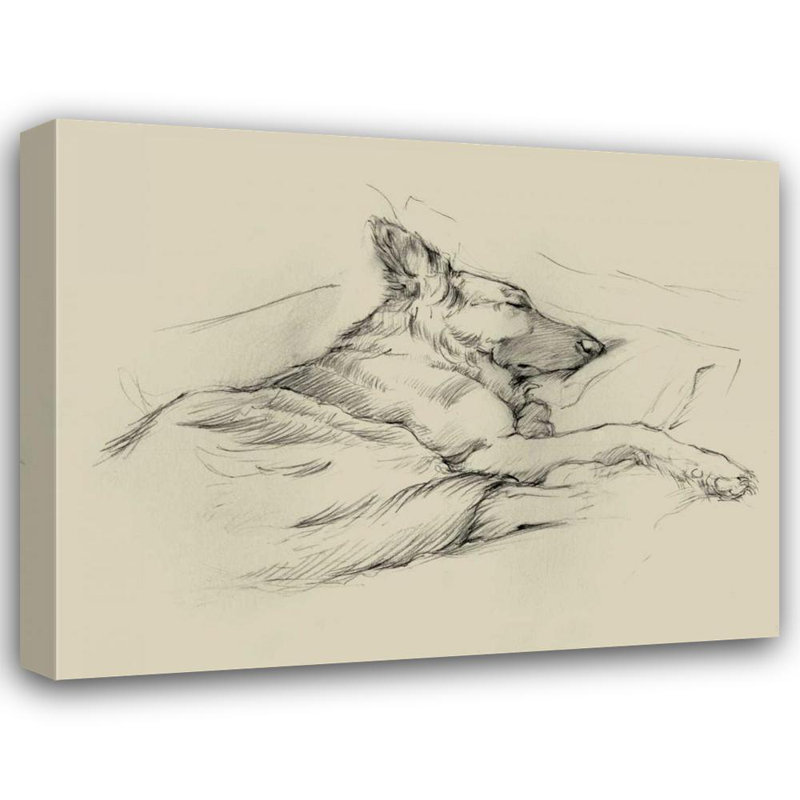 Toile tendue avec châssis Lark Manor ™ Harper, Ethan, "Dog Days IV", H 36 po x l 45 po