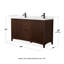 Palmilla 60" Freestanding Double Bathroom Vanity with Cultured Marble Top-48314154-48314152-204959696