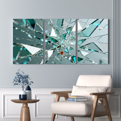 Ensemble de 3 reproductions de peinture à l'huile sur toile abstraite