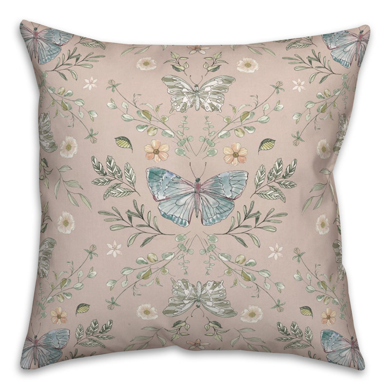  Polyester/Polyester Blend Throw Square Pillow Cover & Insert, Pink