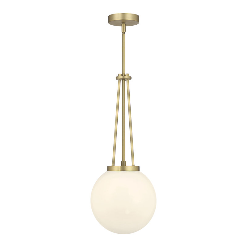 Luminaire suspendu 1 lumière Vellin, Laiton rétro