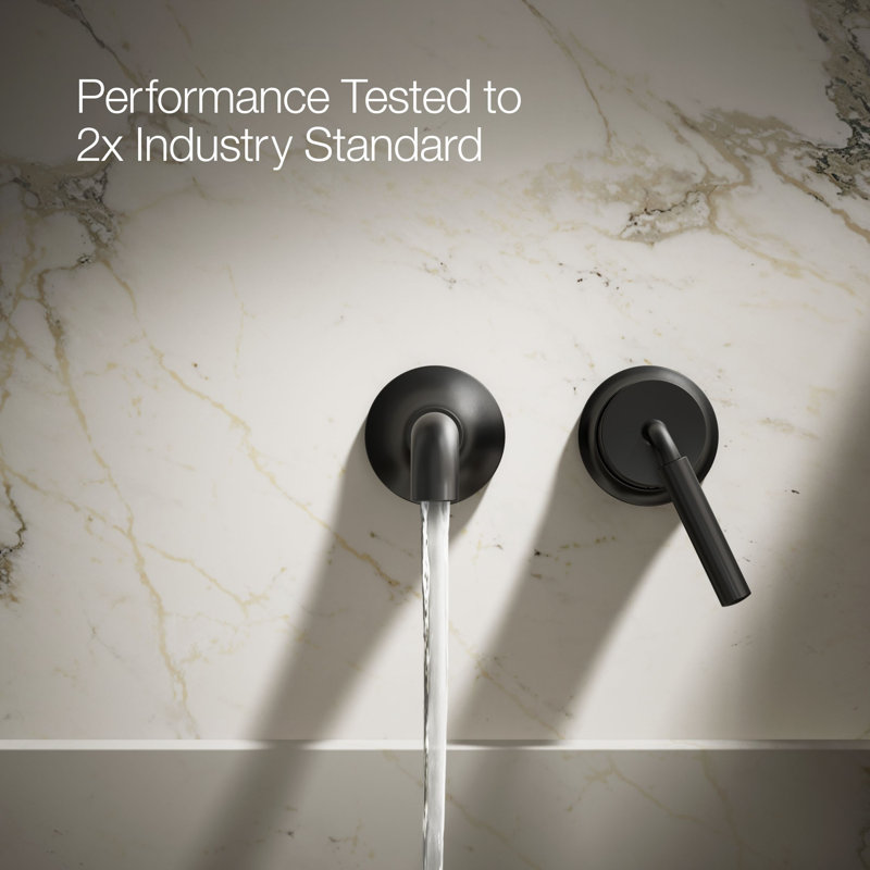Tone Wall-Mount Single-Handle Bathroom Sink Faucet, Matte Black