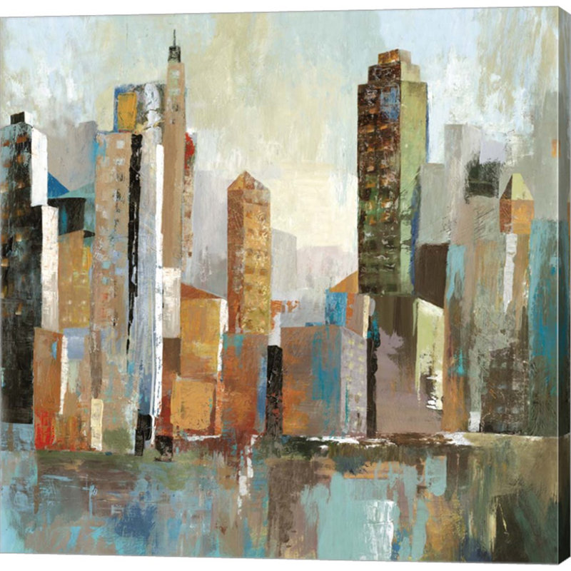 «Downtown» par Allison Pearce, reproduction sur toile tendue, H 24 po x l 24 po x P 1,5 po