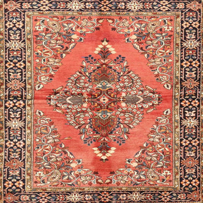 Tapis traditionnel rouge / noir