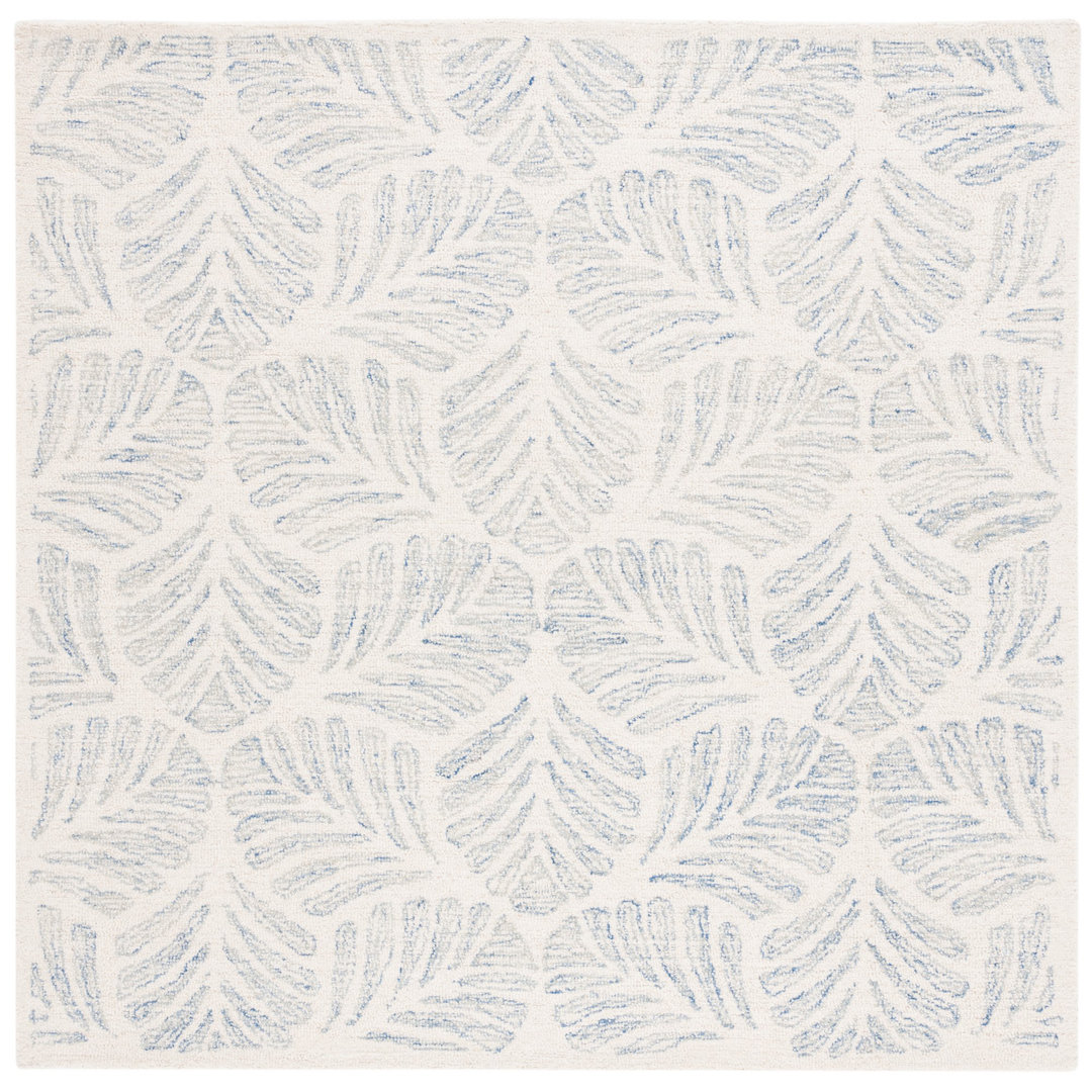 McConnico Jardin Hand Tufted Indian Wool Floral Rug Bayou Breeze Rug