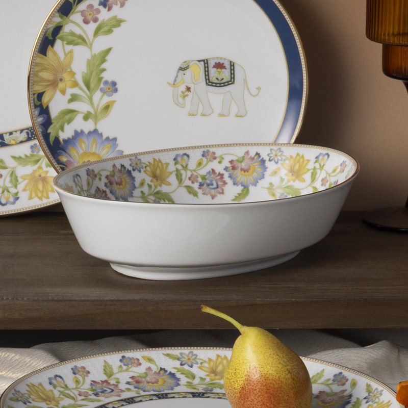 Bol à légumes ovale de jardin Noritake Tusker, 9,75 po, 32 oz