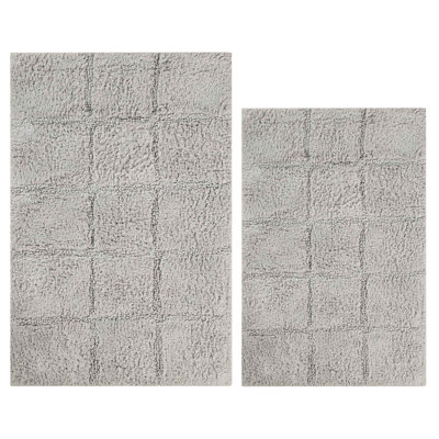 Checkered Cotton Bath Rug