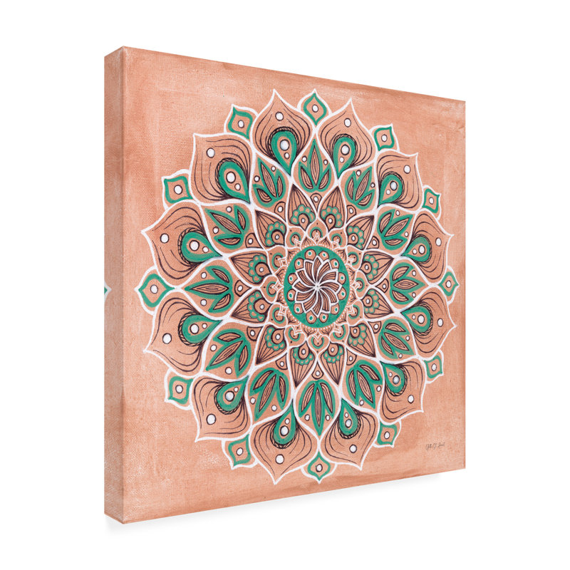 Art mural sur toile Mandala, H 14 po x l 14 po